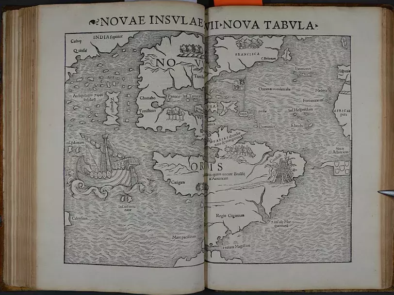 Amerika térképe Ptolemaiosz Geographia Universalis c. könyvében